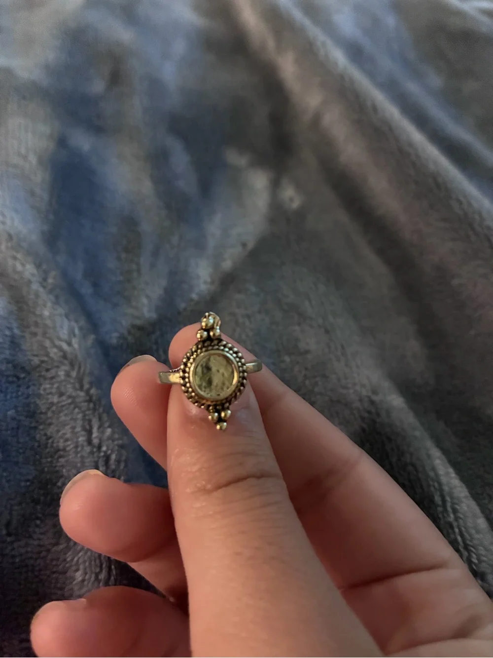 Vintage Antique Boho Silver Oxidized Statement Ring